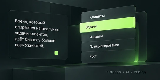 Бренд, который опирается на реальные задачи клиентов, даёт бизнесу больше возможностей: клиенты, задачи, инсайты, позиционирование, рост
